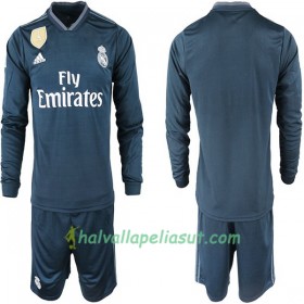 Jalkapallo Pelipaidat Real Madrid Lasten Vieraspaita 2018-2019 Pitkähihainen